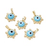 Handmade Evil Eye Lampwork Pendants LAMP-G157-04G-01-1