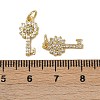 Brass Micro Pave Cubic Zirconia Pendants KK-I358-066G-02-3