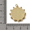 Brass Micro Pave Clear Cubic Zirconia Pendants KK-C262-13B-G-3