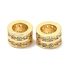 Rack Plating Brass Cubic Zirconia European Beads KK-R147-10G-2