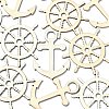 100pcs 2 Styles Nautical Theme Wood Big Pendants WOOD-CJ0001-72-8