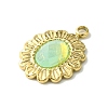 Ion Plating(IP) Real 14K Gold Plated 304 Stainless Steel with Glass Pendant FIND-Z028-30F-2