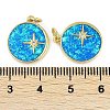 Rack Plating Brass Micro Pave Clear Cubic Zirconia Pendants KK-U032-18G-3