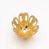 6-Petal Brass Bead Caps KK-O077-02-2
