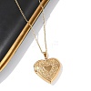 304 Stainless Steel Heart Locket Pendant Cable Chain Necklaces for Women NJEW-M050-04F-G-1