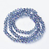 Electroplate Transparent Glass Beads Strands EGLA-A034-T4mm-G06-2
