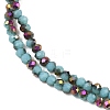 Electroplate Glass Beads Stradns EGLA-H114-02A-09-2