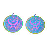 Ion Plating(IP) 304 Stainless Steel Filigree Pendants STAS-S118-101-1