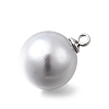 ABS Plastic Imitation Pearl Pendants FIND-H052-01H-02P-2