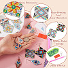  DIY Diamond Painting Rhombus & Triangle Dangle Earring Kits DIY-TA0004-97-14