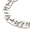 201 Stainless Steel Oval Mariner Link Chain Necklace NJEW-F222-37P-02-3