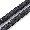 Frosted Natural Lava Rock Beads Strands G-E618-06-1