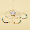 Brass Wine Glass Charm Rings Hoop Earrings KK-PH0028-01M-5