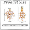 16Pcs 2 Styles Brass Micro Pave Cubic Zirconia Pendants KK-HY0004-25-2