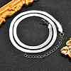 Non-Tarnish 201 Stainless Steel Herringbone Chain Necklaces NJEW-M187-06P-5