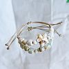Starfish Ceramic Beads Braided Bead Bracelets FS-WGF5392-01-1