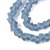 Frosted Transparent Glass Beads Strands GLAA-N016-4mm-29-4