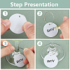 50Pcs Acrylic Round Sheet Pendants DIY-BC0014-03A-4