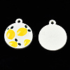 Spray Painted Alloy Pendants PALLOY-Q434-006-NR-2