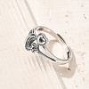 Sterling Silver Adjustable Rings for Women RJEW-R008-01AS-03-3