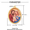 Religion Printed 304 Stainless Steel Pendants SA-OY003-87G-2