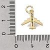 Brass Micro Pave Clear Cubic Zirconia Charms CU-CBAEEA8-36C-G-3