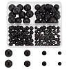   130Pcs 4 Style Natural Obsidian Beads Strands G-PH0002-48-1