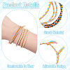 4Pcs 4 Colors Bohemian Cotton Cord Braided Bracelets BJEW-TA0001-26-5