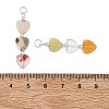Natural & Synthetic Mixed Gemstone Pendants PALLOY-JF05724-02-3