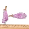 Electroplated Raw Rough Natural Quartz Crystal Big Pendants G-A229-02G-07-3