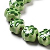 Handmade Printed Porcelain Beads X1-PORC-F005-02E-6