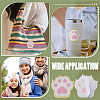 10Pcs Polyester Paw Print Iron on/Sew On Patches PATC-FG0002-76-5