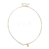 Alloy Star & Natural Cultured Freshwater Pearl Potato Beaded Pendant Brass Cable Chain Necklaces for Women NJEW-JN05788-4