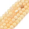 Natural Yellow Calcite Beads Strands G-C251-A01-8mm-2