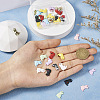 40Pcs 10 Styles Spray Printed Alloy Pendants FIND-TA0002-38-6