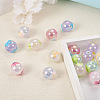 16Pcs 8 Styles UV Plating Rainbow Iridescent Acrylic Beads PACR-TA0001-07-4