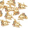 SHEGRACE Brass Colorful Cubic Zirconia Charms XGRQ3P648-591G-1