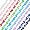 10Pcs 10 Colors Acrylic Oval Link Chain HJEW-TAC0177-3
