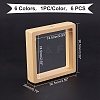 BENECREAT 6Pcs 6 Colors Plastic Transparent 3D Floating Frame Display ODIS-BC0001-07-2