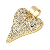 Brass Micro Pave Cubic Zirconia Pendants KK-K298-15E-G-2