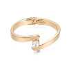 Crystal Rhinestone Open Cuff Bangle BJEW-S118-118G-1