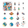36Pcs 18 Styles Baking Paint Alloy Pendants FIND-CD0001-02-1