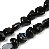 Natural Black Agate Beads Strands G-L630-F01-01H-2