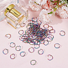100pcs Rainbow Color 304 Stainless Steel Open Jump Rings STAS-ME0003-78B-4