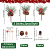 106Pcs 8 Style Artificial Winter Christmas Decorations Set DIY-GA0004-79-2
