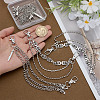 4Pcs 2 Styles Alloy Shoe Chains AJEW-HY0002-34-3