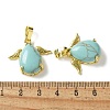 Synthetic Turquoise Pendants KK-F888-01G-22-3