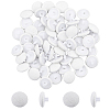 SUPERFINDINGS 80Pcs 1-Hole Silk & Plastic Shank Buttons FIND-FH0008-90B-1