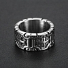 Cross Stainless Steel Wide Band Rings for Unisex PW-WG1DCF9-02-3