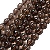 Natural Smoky Quartz Round Beads Strands X-G-E329-8mm-38A-1